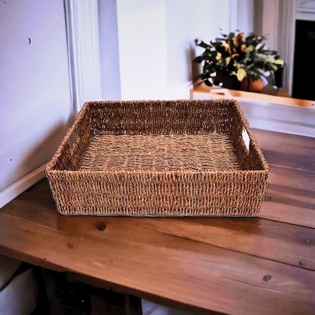 Bandeja rectangular de hierba marina Halong tamaño pequeño