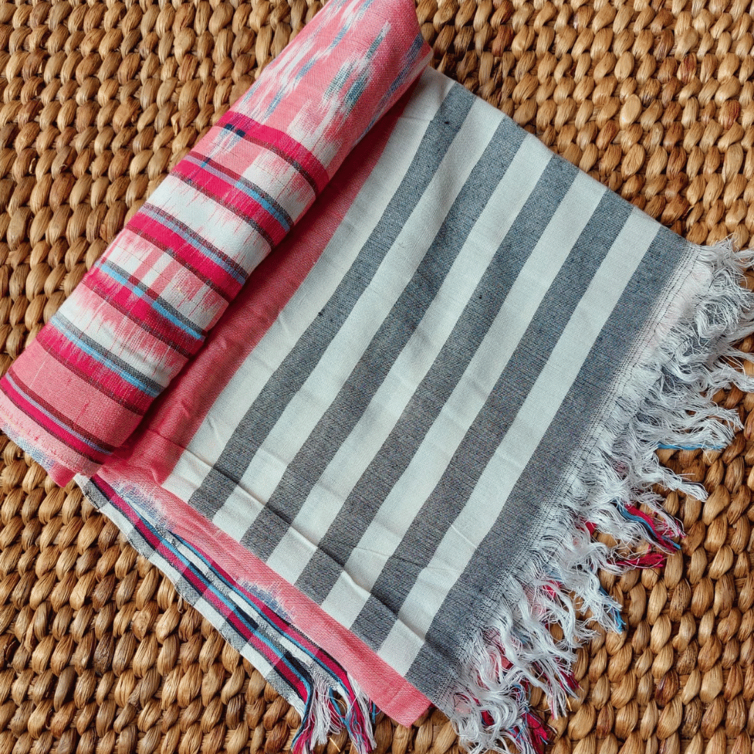 Pareo de algodón estilo boho color Rosa